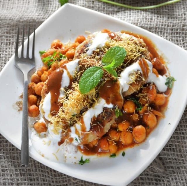 Aloo Tikki Chaat.